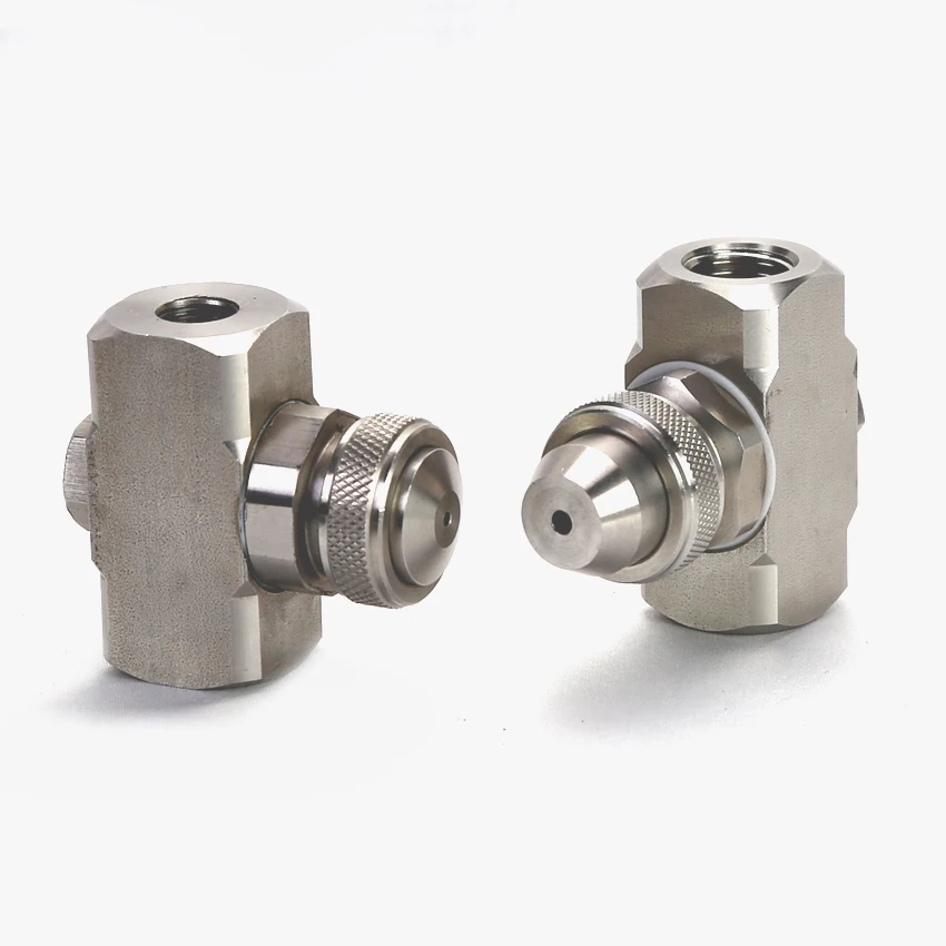 XINHOU Stainless Steel Fog Spray Nozzle, SS304 1/4 Non-Adjustable Air Atomizing  Nozzle