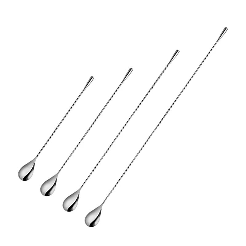 18/8 stainless steel bar spoon extended non-slip spiral mixing spoon for bar milk tea shop coffee shop