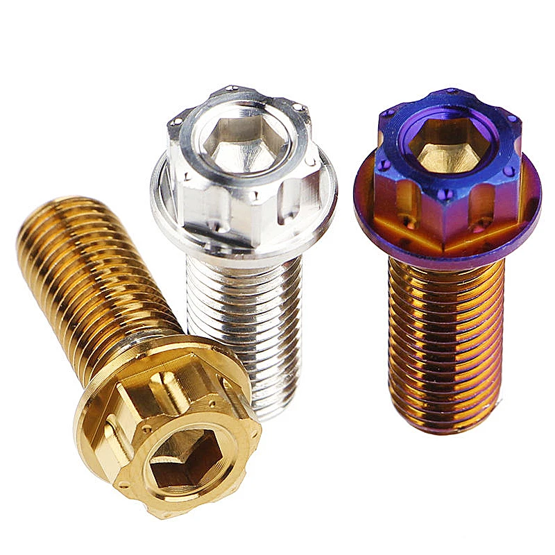 Rainbow Custom Gr5 Titanium Torx Flange Bolts And Screws For Motorcycle Custom Titanium Fasteners