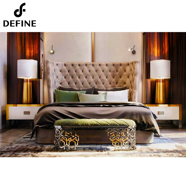 Роскошная дизайнерская мебель для дома, современная мебель для спальни большого размера