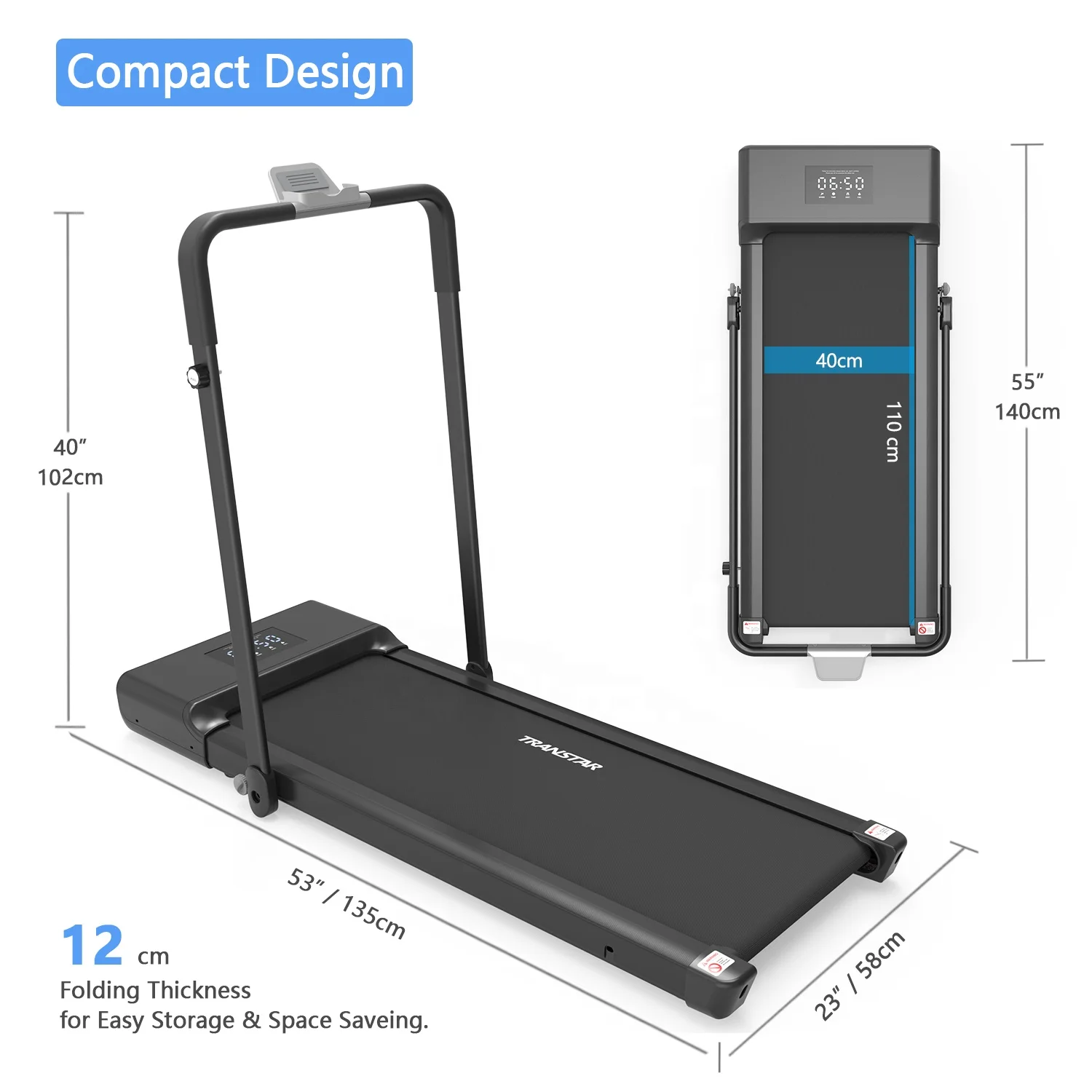 Manomano Amazon Home Fitness Foldable Mini Treadmill Desk Walking Pad Tapis de Course Pliable Electrique