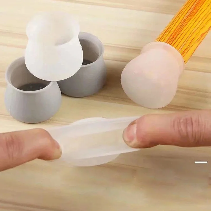 Factory Direct Supplier Noise Cancelling 2 inch Felt Bottom Soft Silicone Table Chair Leg Cover to Protect Floors