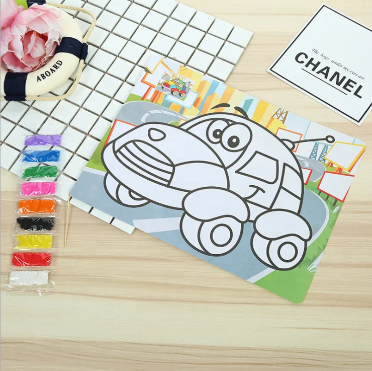 Низ песок живопись DIY Рисование игрушки цветной