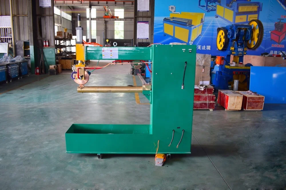 HVAC duct lock seam closer pneumatic welding forming machine for round pipe