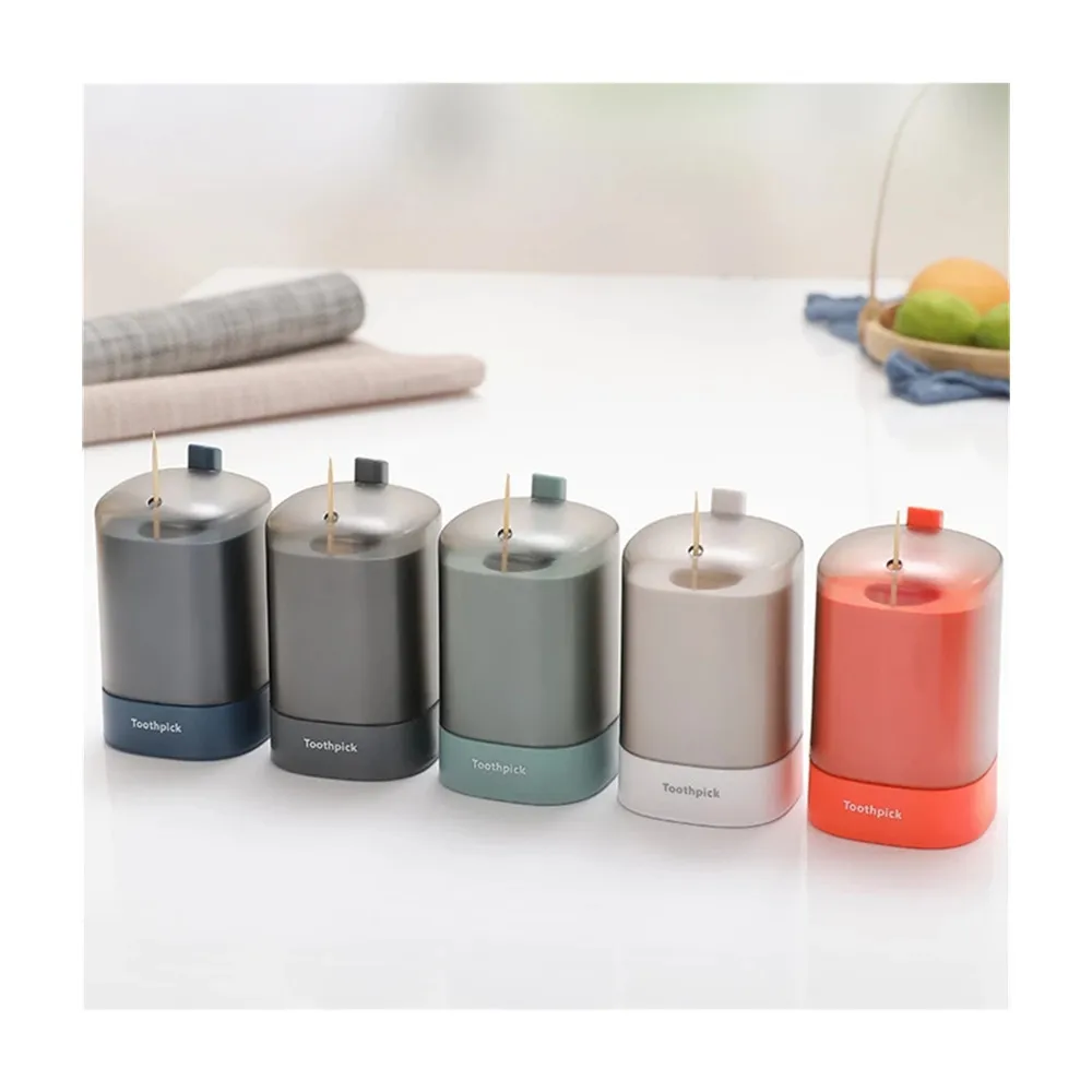 Automatic Type  Toothpick Box  Creative Living Room Household Plastic smart Toothpick Container