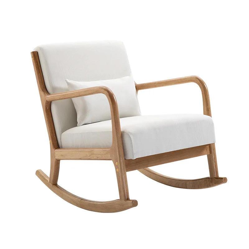 High quality wholesale custom cheap glider lounge relax wood base rocking chair