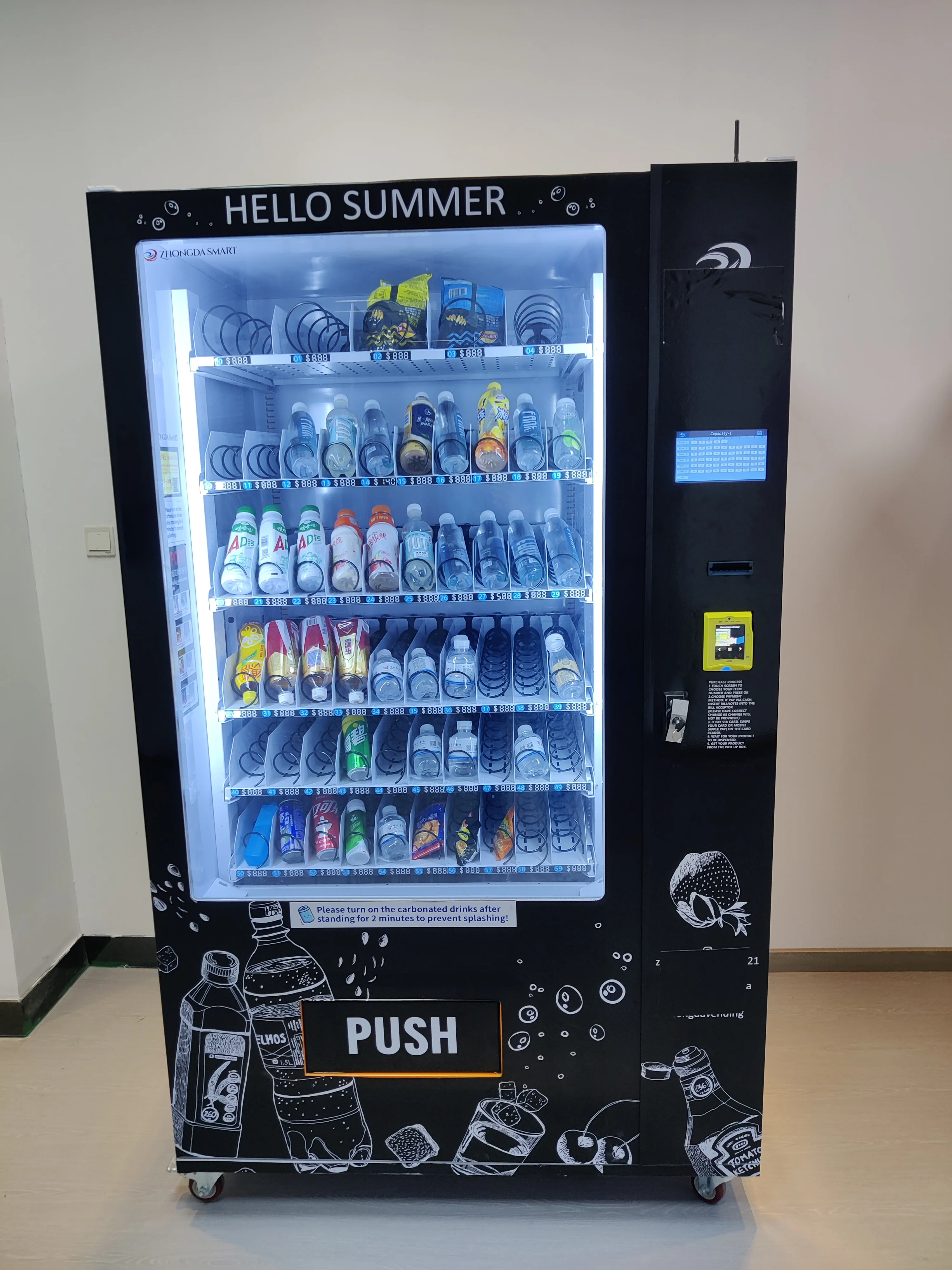 22 inches Touch screen Most popular Vending Machines For Shopping Mall Combo Vending Machine