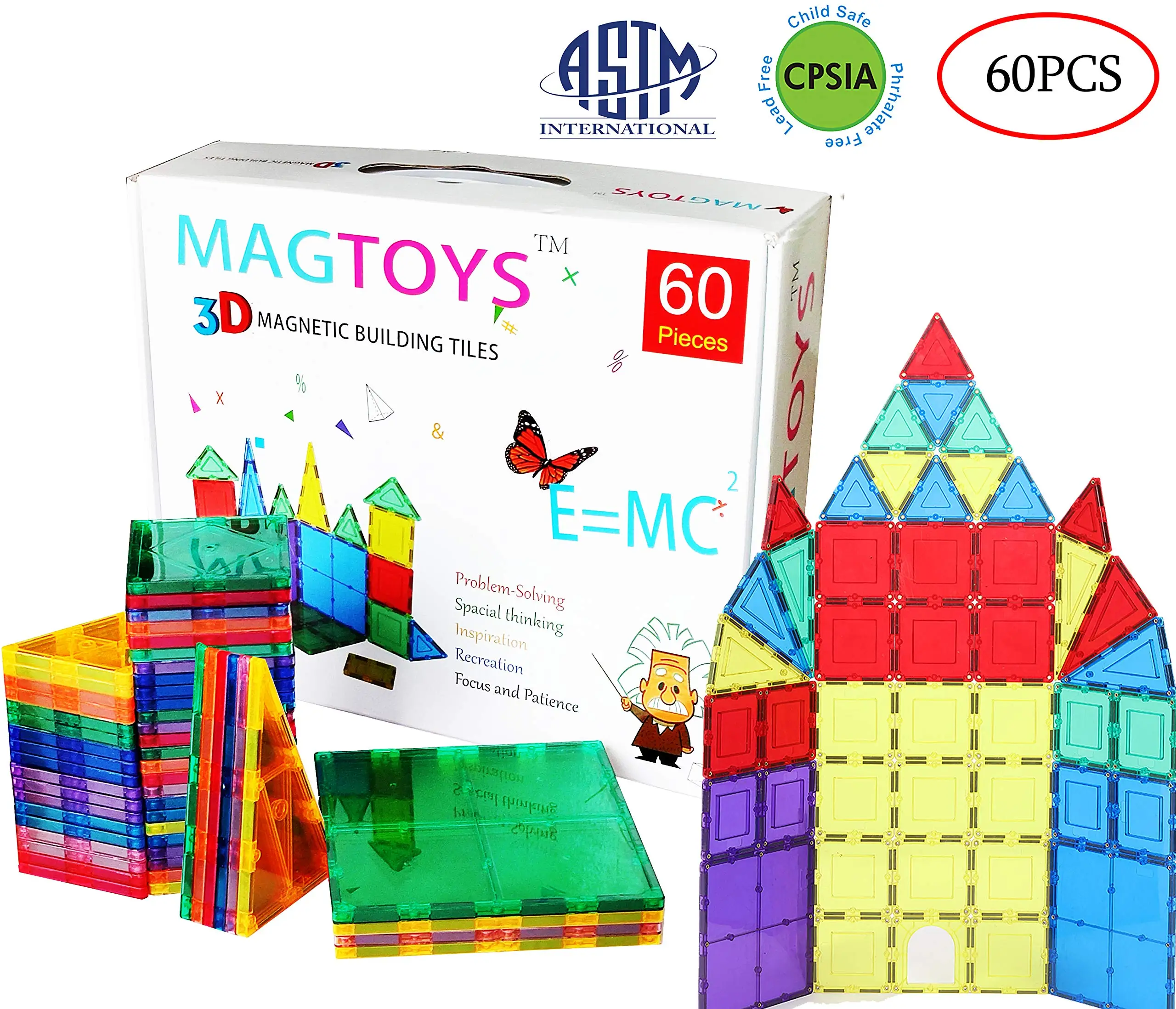 Magnet Shapes Magnetic Playset: Colorful Geometric Shapes for Imaginative and Hands-On Play