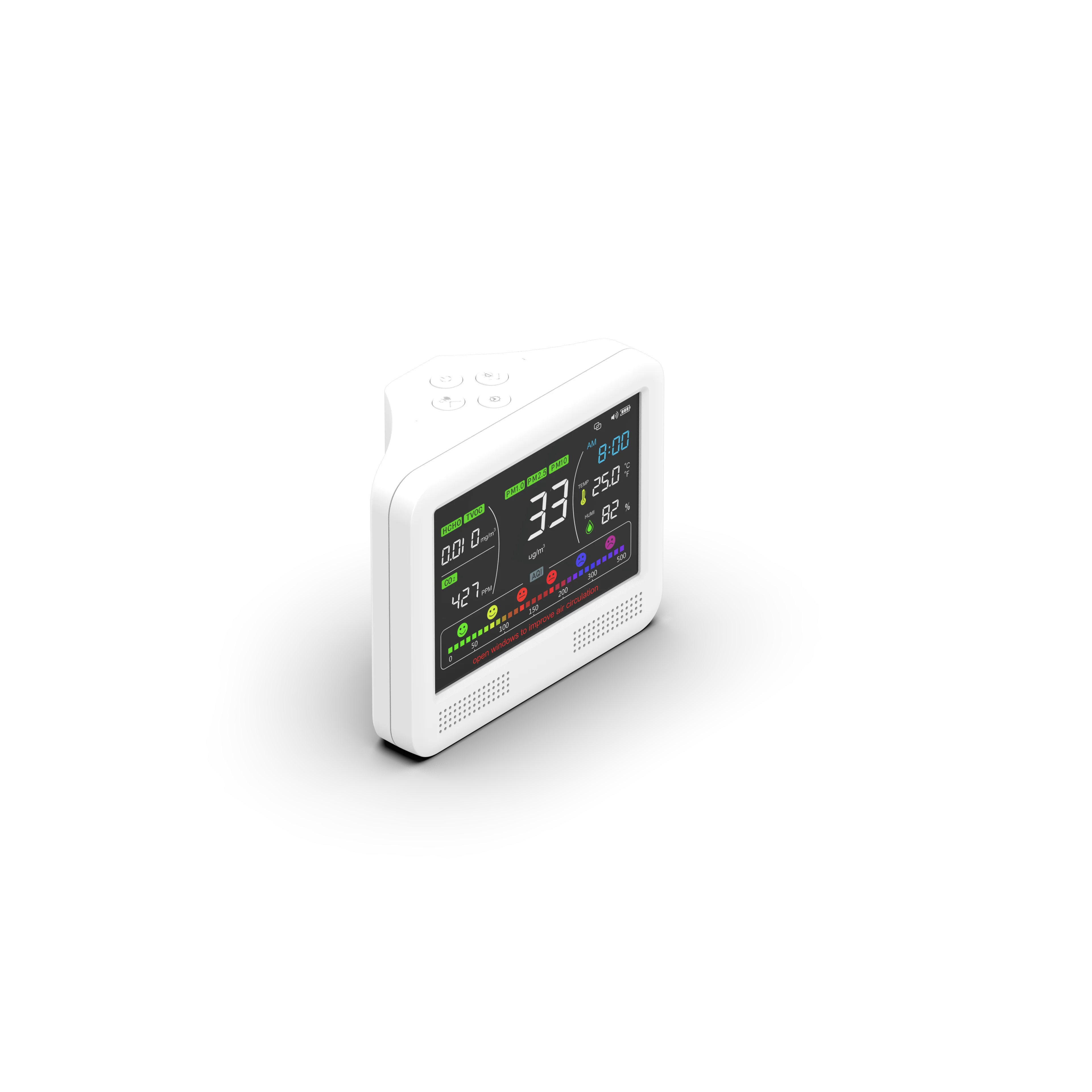 Gas Quality Analyzer Monitor HCHO Detector CO2 Tester Indoor Air Equipment Pm 2.5 10 Device Air Pollution Smart Multi Desktop