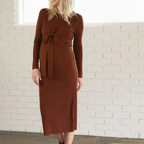 Оптовая продажа вязаное платье для беременных Одежда