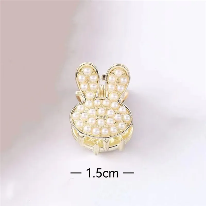 Hot Luxury Small Shark Hair Claw Bow Hair Clips Girl Flower Designer Pearl Rhinestone Barrettes for Kids Girls