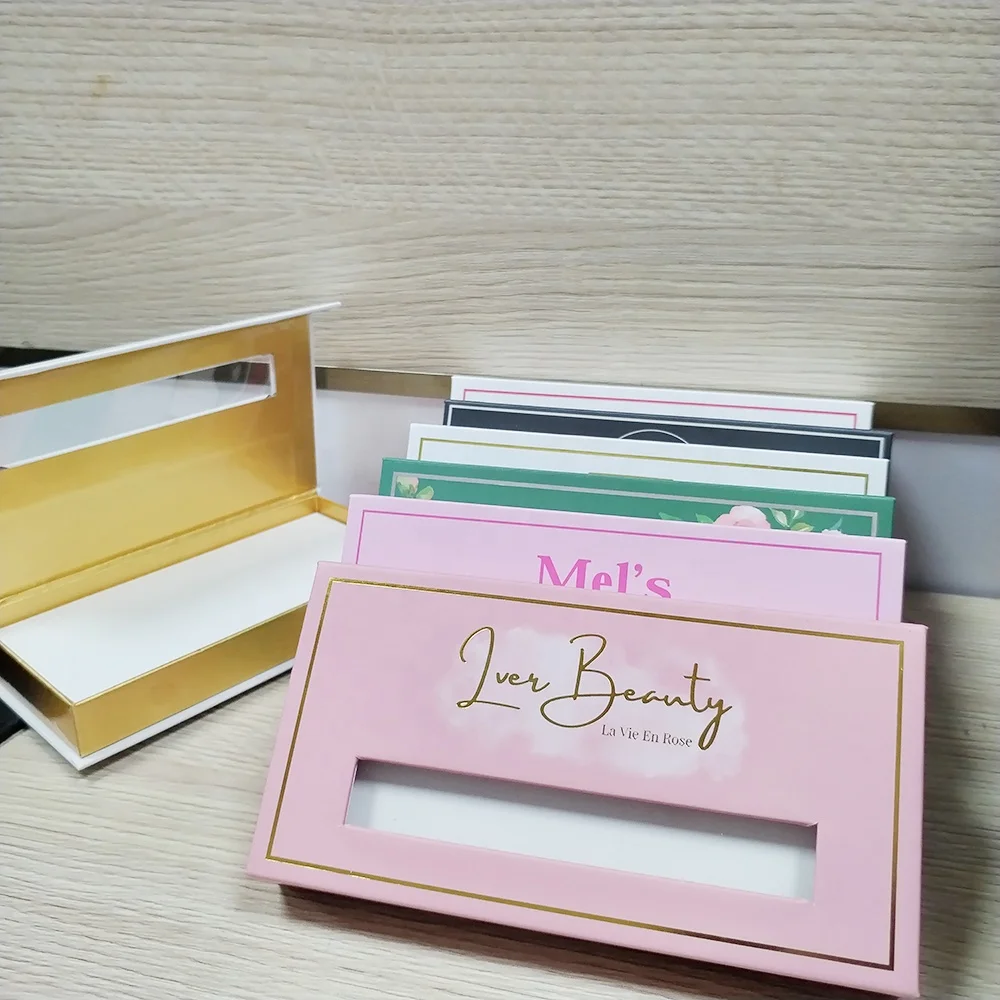 Wholesale Custom Logo Press on Nails Pink Purple Boxes Luxury Gold Foil Stamping CMYK Pantone Printing Nail Packaging Paper Box