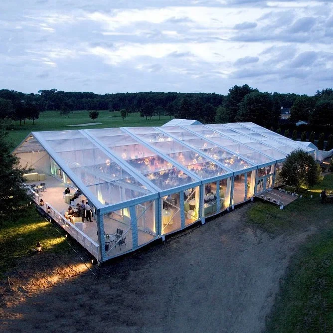 high quality 500 People Transparent Glass Marquee Wedding Party Tent