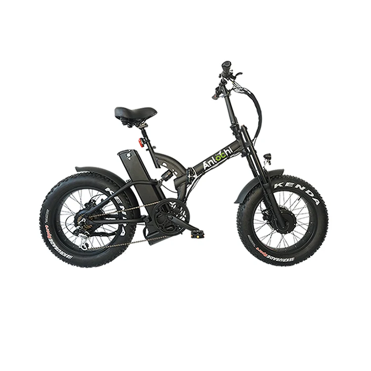 ANLOCHI Wholesaler aluminum alloy fat tire folding 500w 48V electric bike fatbike ebike max speed power e bicycle for adult man