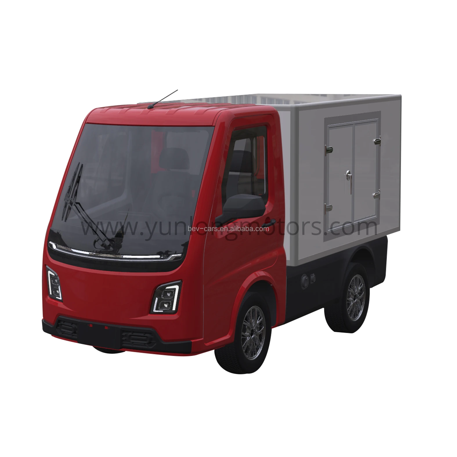 Yunlong electric van cargo truck utility vehicle EEC L7e 2 front seats electric delivery vehicle 80Km/h