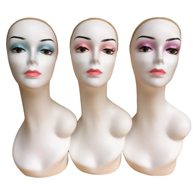 Mannequin Head With Shoulder Display Mannequin Head Bust for Wigs,Makeup,Beauty Accessories Mannequin For Wig Display