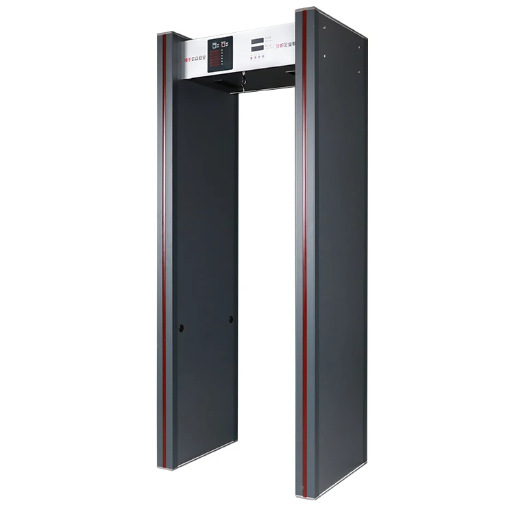 Office building security door frame walk through metal detector archway metal detector