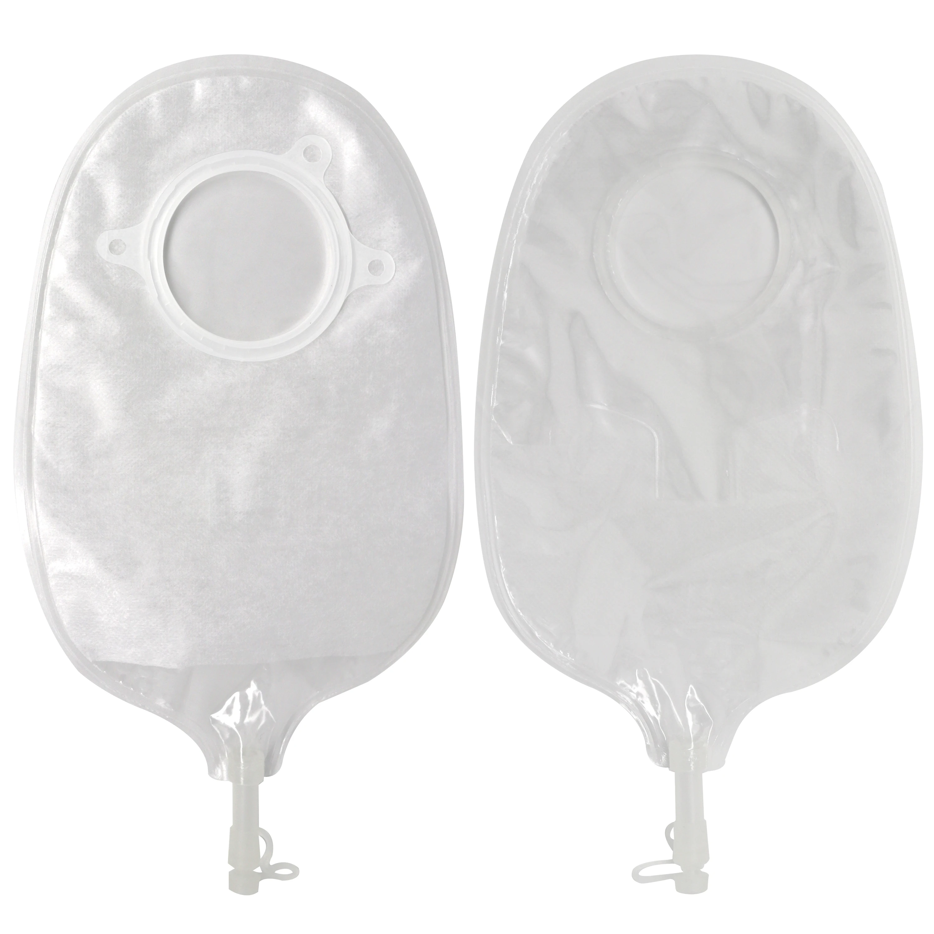 Urostomy pouch transparent Medical grade two piece disposable urostomy pouch bag