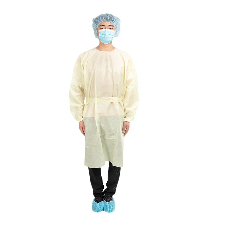 
Level 1 Level 2 Disposable Isolation Gown Prevent Droplets Safety Breathable Coverall Non Woven Isolation Gown 