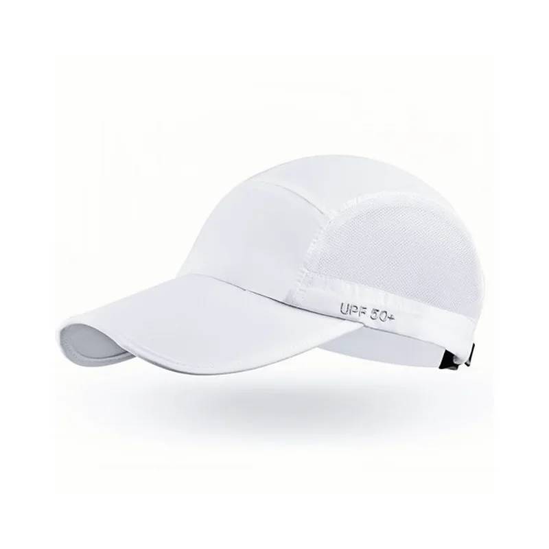 Custom Unisex UPF 50 Water Resistant Breathable 5 Panel Unstructured Golfs Baseball Cap Hat with Foldable Long Large Bill