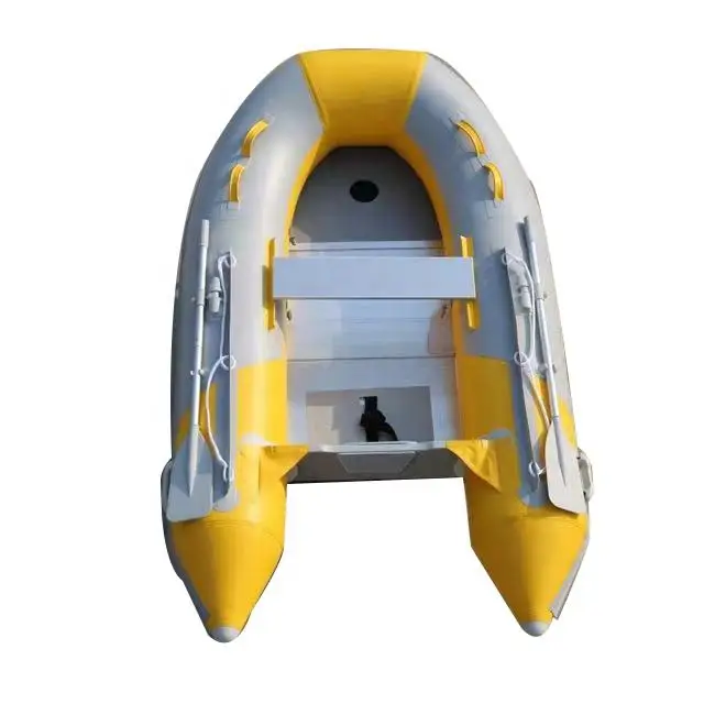 2.3m-5.2m PVC Inflatable Boat with Aluminum Rafting Water Safety Rubber Boat with Paddles