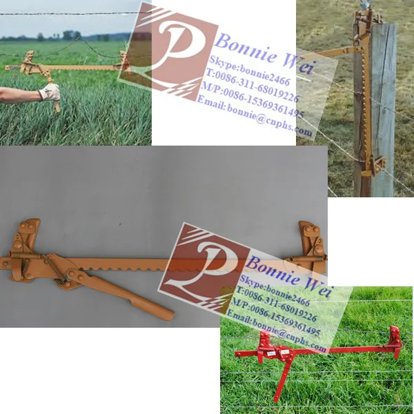 Fence wire stretcher for barbed wire