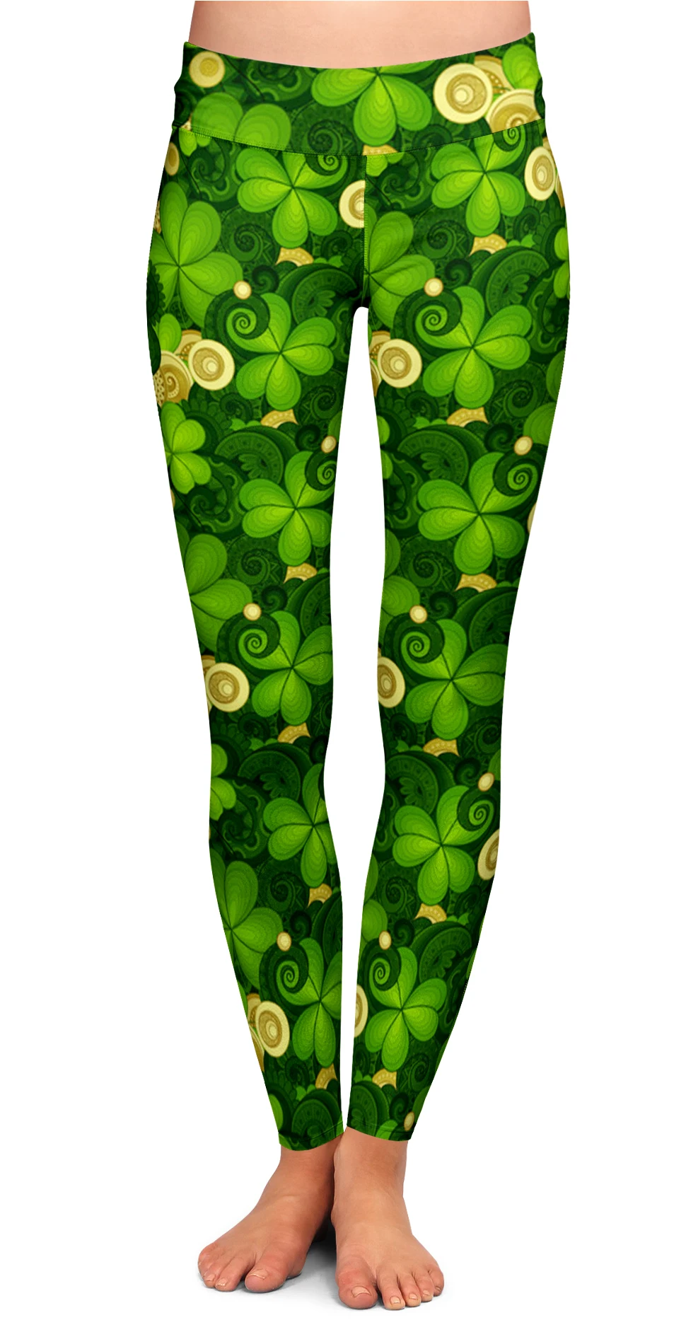 Polyester Spandex Leggings Double Brushed Yoga Pants Custom Prints Logo Plus Size Breathable Active Wear Pants