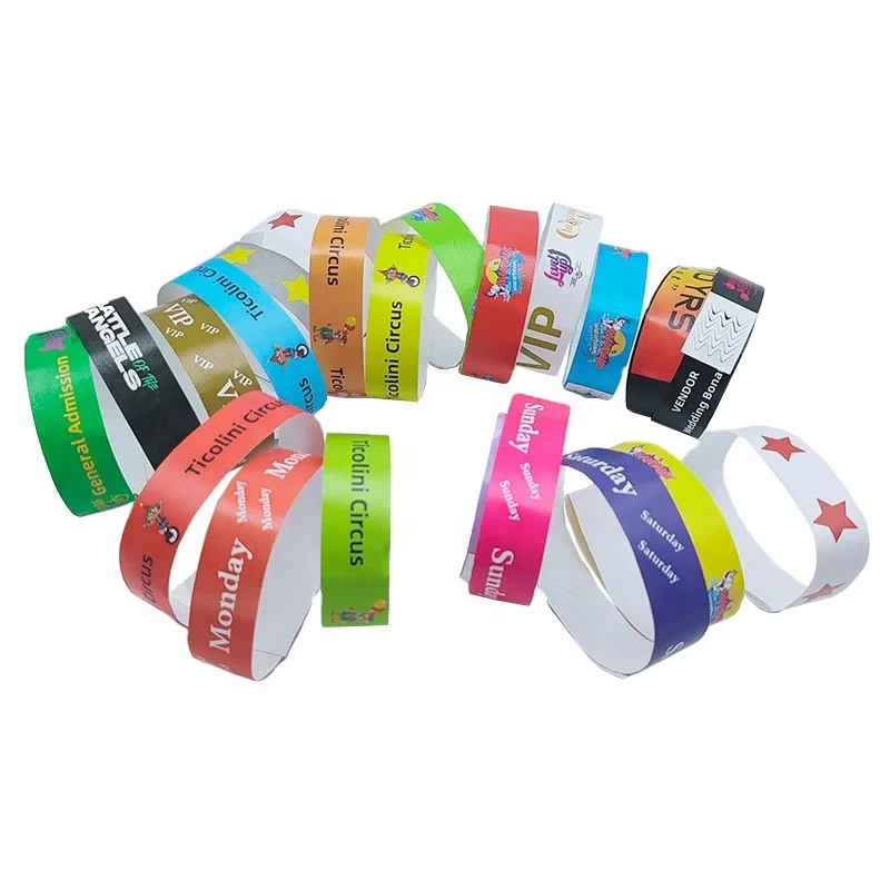 One Time Use Disposable Tyvek Paper Wristbands For Events / Festival / Music Concert /Activity Bracelet
