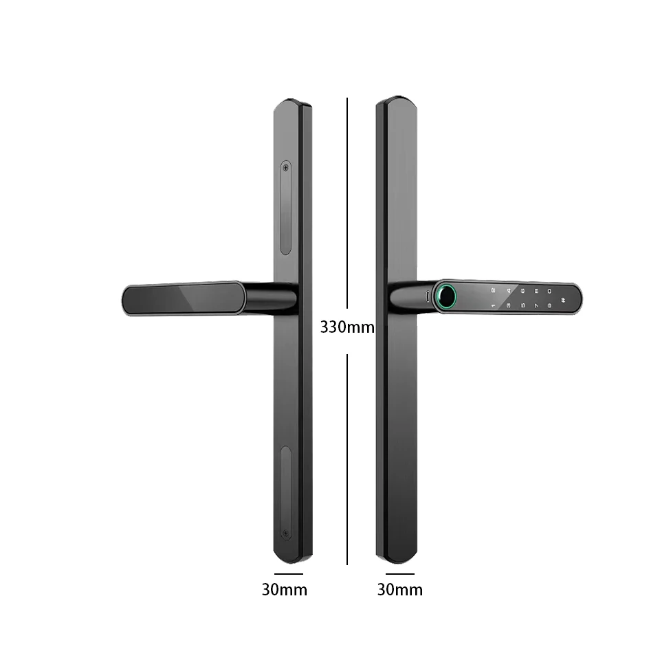 Fingerprint Recognition Code Combination Door Handle Tuya Smart TTlock Remote Unlock Voice Control Smart Lock