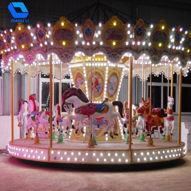 Factory Direct Sale Amusement Park Electric Large Children Carousel Horse Mechanical Game Manufacturer