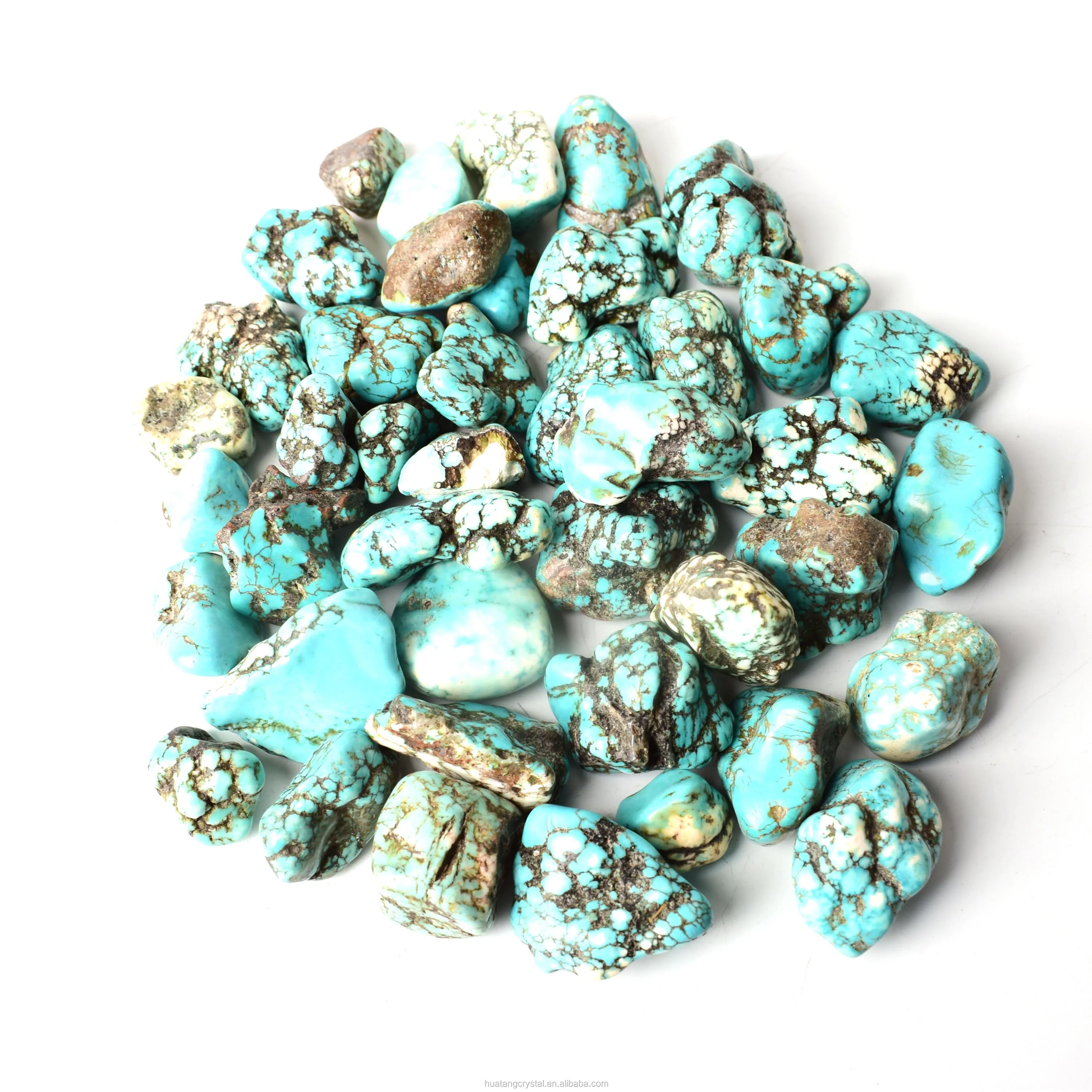 High Quality Natural Crystal Polished Turquoise Gravel Tumble Stone For Healing