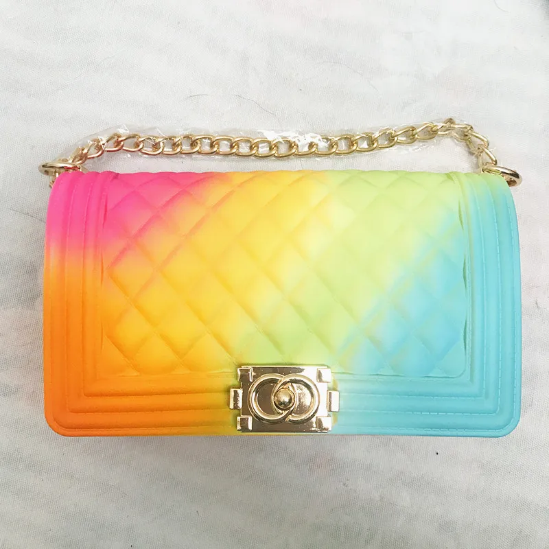 Designer bag 2021 Large Capacity custom purse Jelly bag Jelly handbag supplier For Women And Girls colorful PVC Bag wholesale
