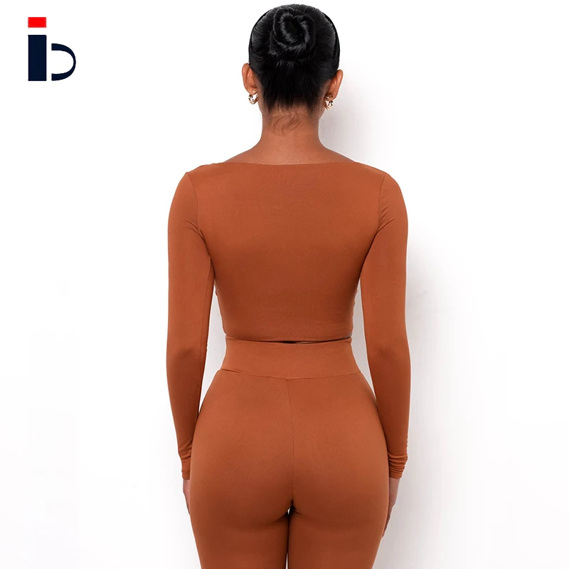 Wholesale Workout Clothing Yoga Wear Crop Top Custom Logo Ladies T Shirt Long Sleeves Sexy Luxury T Shirts For Women Tops