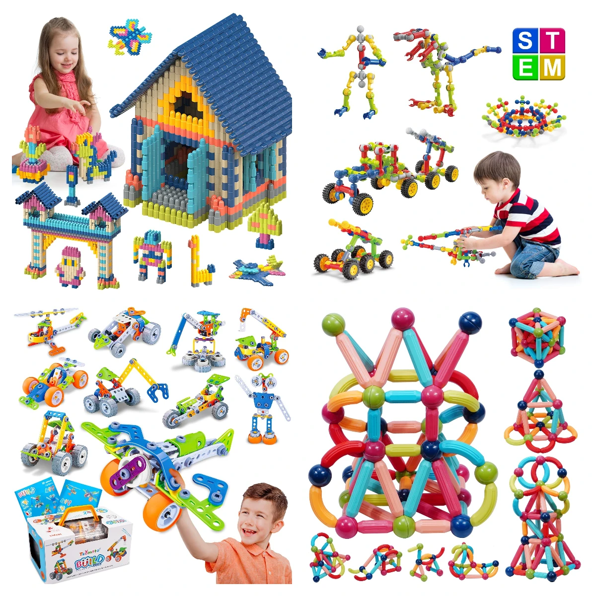 Montessori Kids Educational Toys STEM building blocks for kids