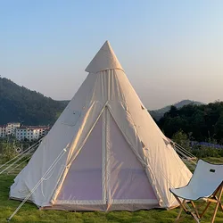 Outdoor waterproof luxury picnic big 3M Tepee Mongolia indian tipi Tent Cotton Canvas pyramid camping teepee tent for adults