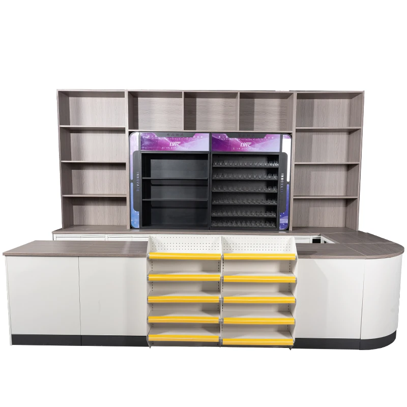 High Quality Convenience Store Multi-functional Checkout Cashier bar Retail Check Out Desk Display Counters