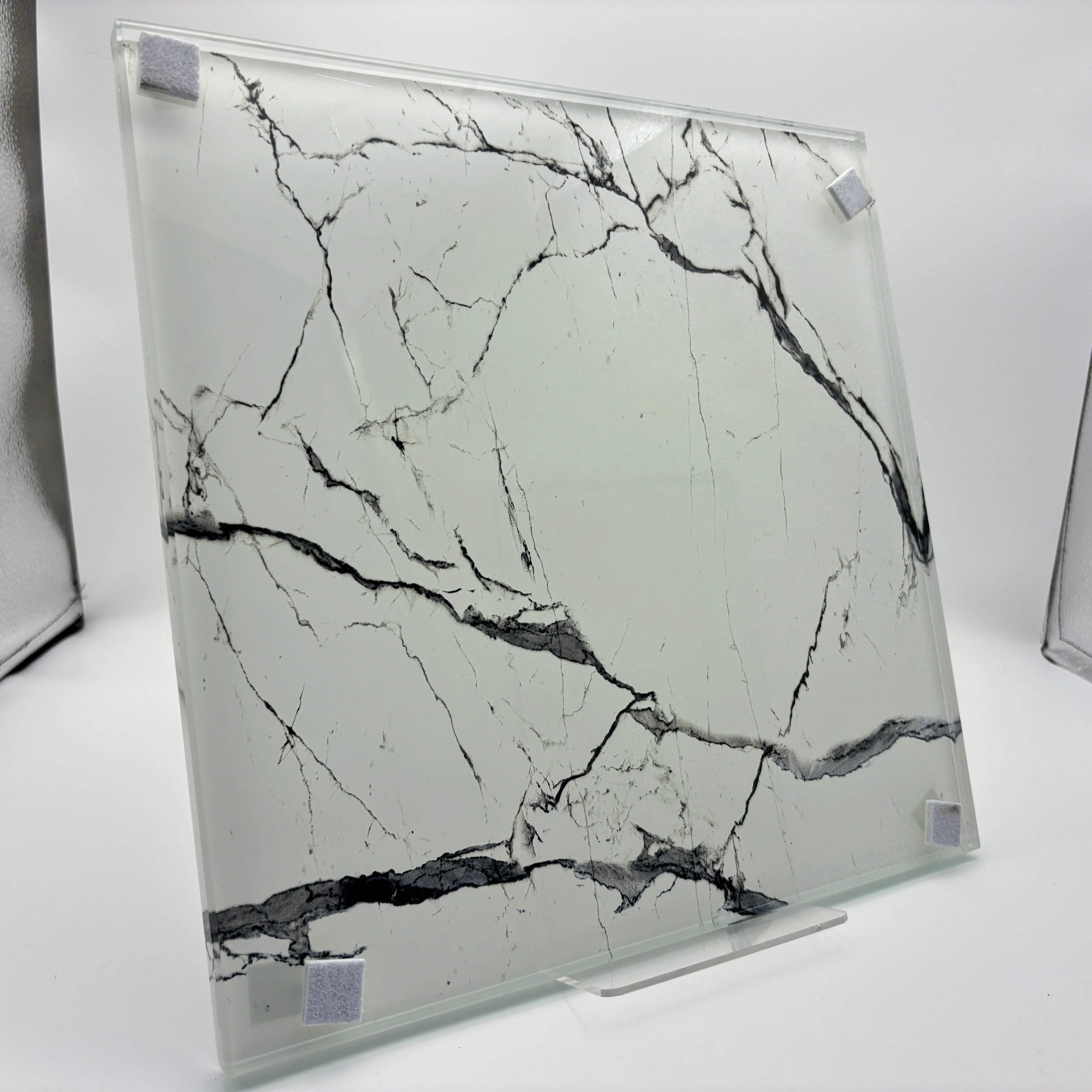 Factory Customization 3-19mm Digital Printed Silk Screen Glass with Marble Pattern on Tempered Glass Panel