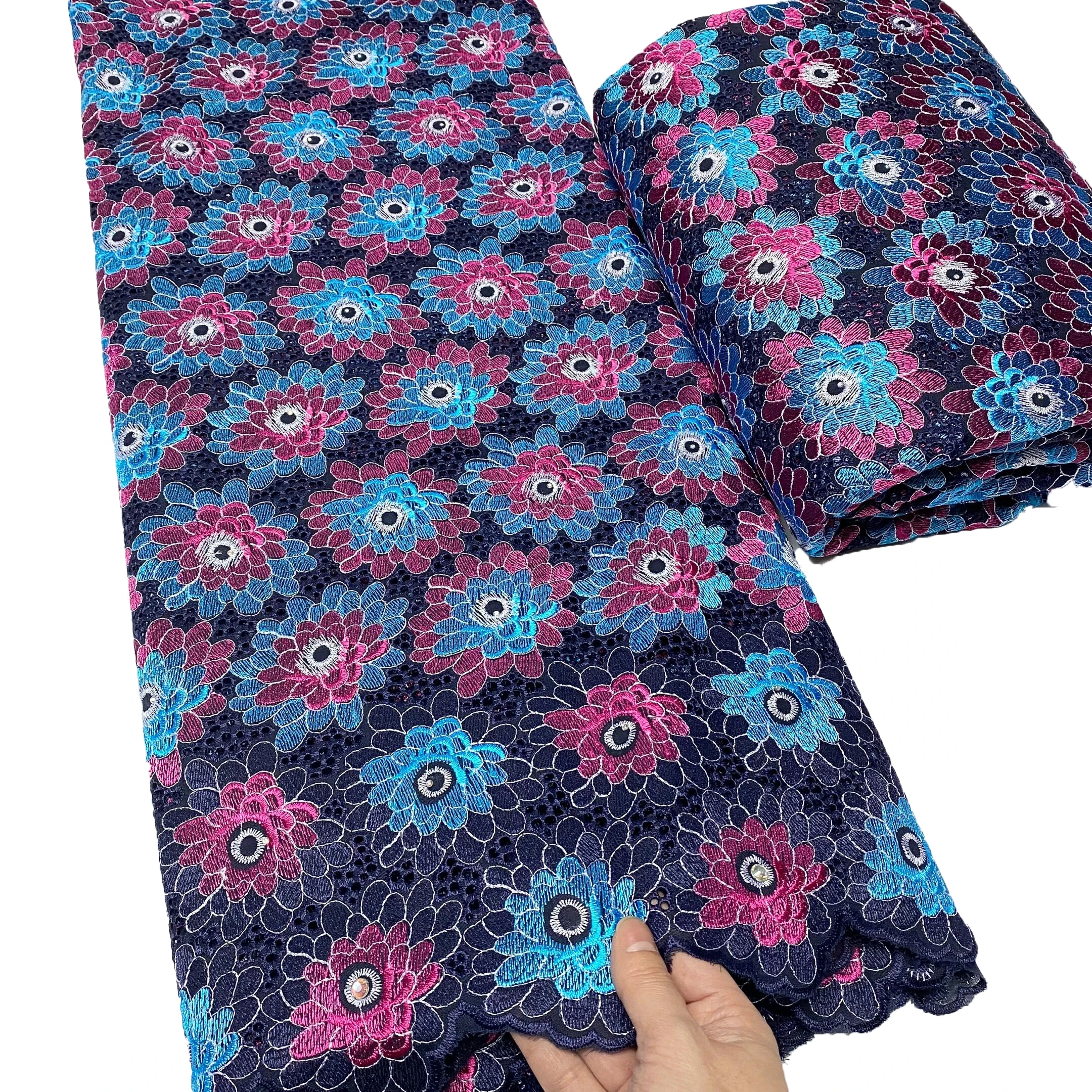 OK7056  Swiss Voile Lace  African Nigerian Lace Fabric High Quality French Cotton Lace Fabric