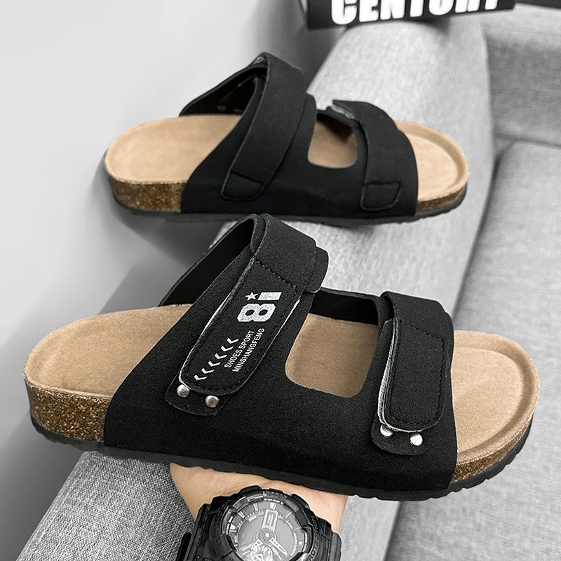 Custom Unisex Soft Clog Suede Leather Antislip Sole Slippers Cow Suede Leather Clogs Retro Fashion Garden Mule Clog Slides