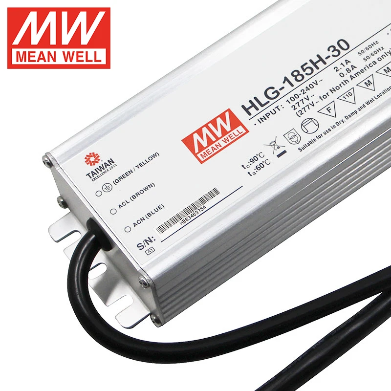 Meanwell HLG-185H-30 Светодиодный драйвер питания