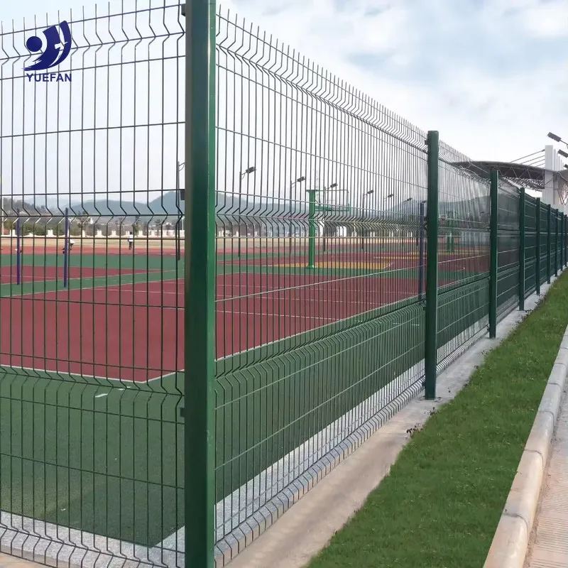 Low Price High Security Anti Rust Pvc Coated Welded 3d Curved Wire Mesh Basketball Garden Fence