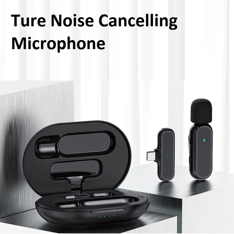 Wireless Lavalier Mini Microphone with Battery for radio vlog shooting video interview singing recording