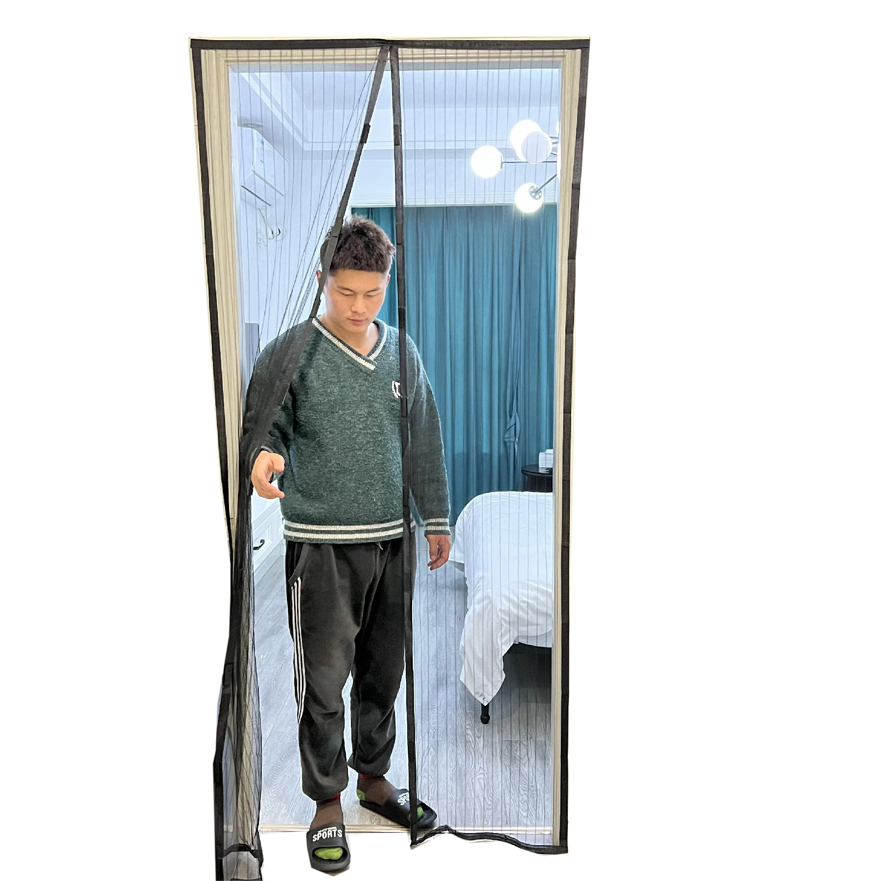 Anti-mosquito door curtain Velcro self-adhesive mag netic screen door screen window home summer screen curtain thickening