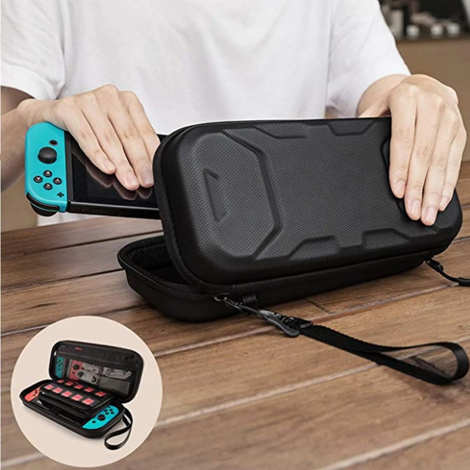 Video Game Player Storage Case for Nintendo Switch Waterproof EVA Carrying Case for Game Console