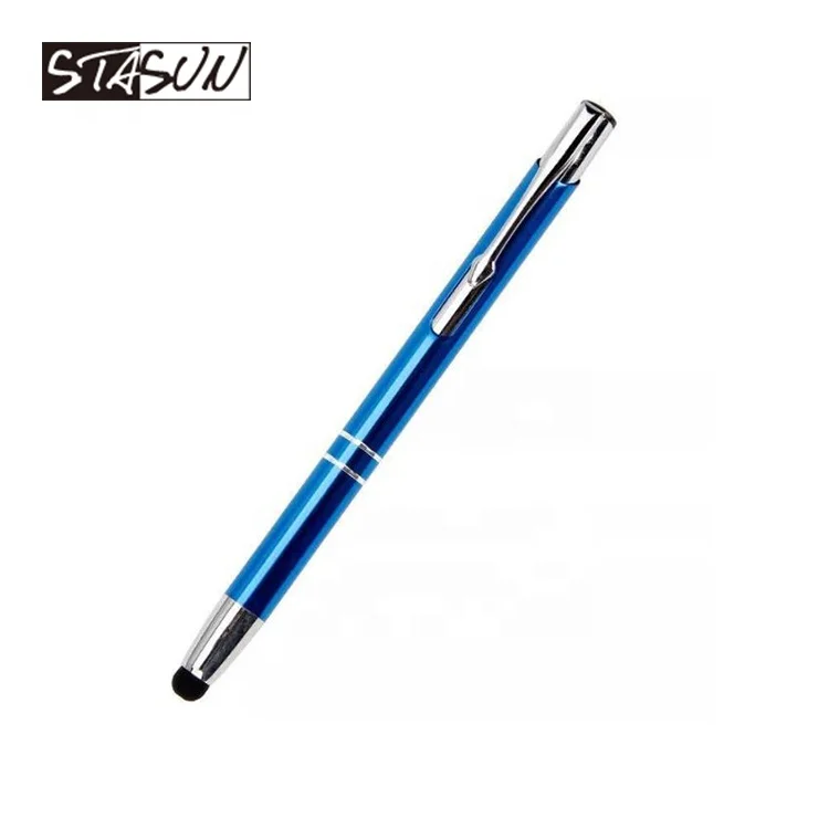 Promotional Hot Sell Colorful High Quality Custom Printing metal Retractable Ball Point Touch Screen Stylus Pen