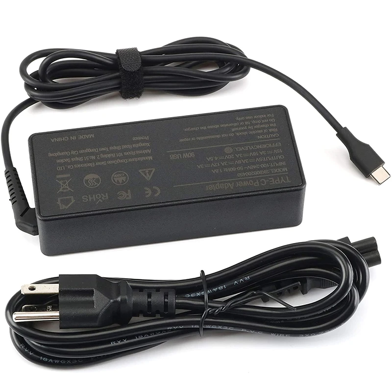 65W 90W 20V USB Type-C Laptop Charger for Lenovo Thinkpad Carbon x1 IdeaPad 720 Yoga 370 for Hp Dell Type C AC Power Adapter