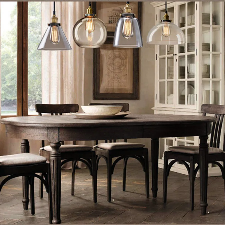 Minimalist American retro glass chandelier with creative simplicity headboard bar counter balcony coffee shop  glass chandelier