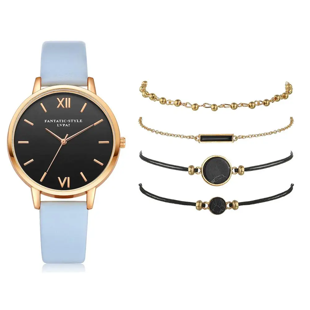 2020 New Variety Bracelet Set Simple Quartz Watch Fashion Watch Trend Ladies Watch Set Series
