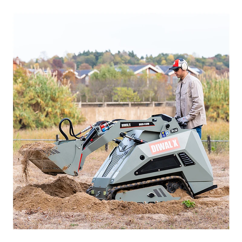 Boleo CE EPA Approved 30hp Diesel Engine Mini Tracked Skid Steer Loader With 4 In 1 Bucket