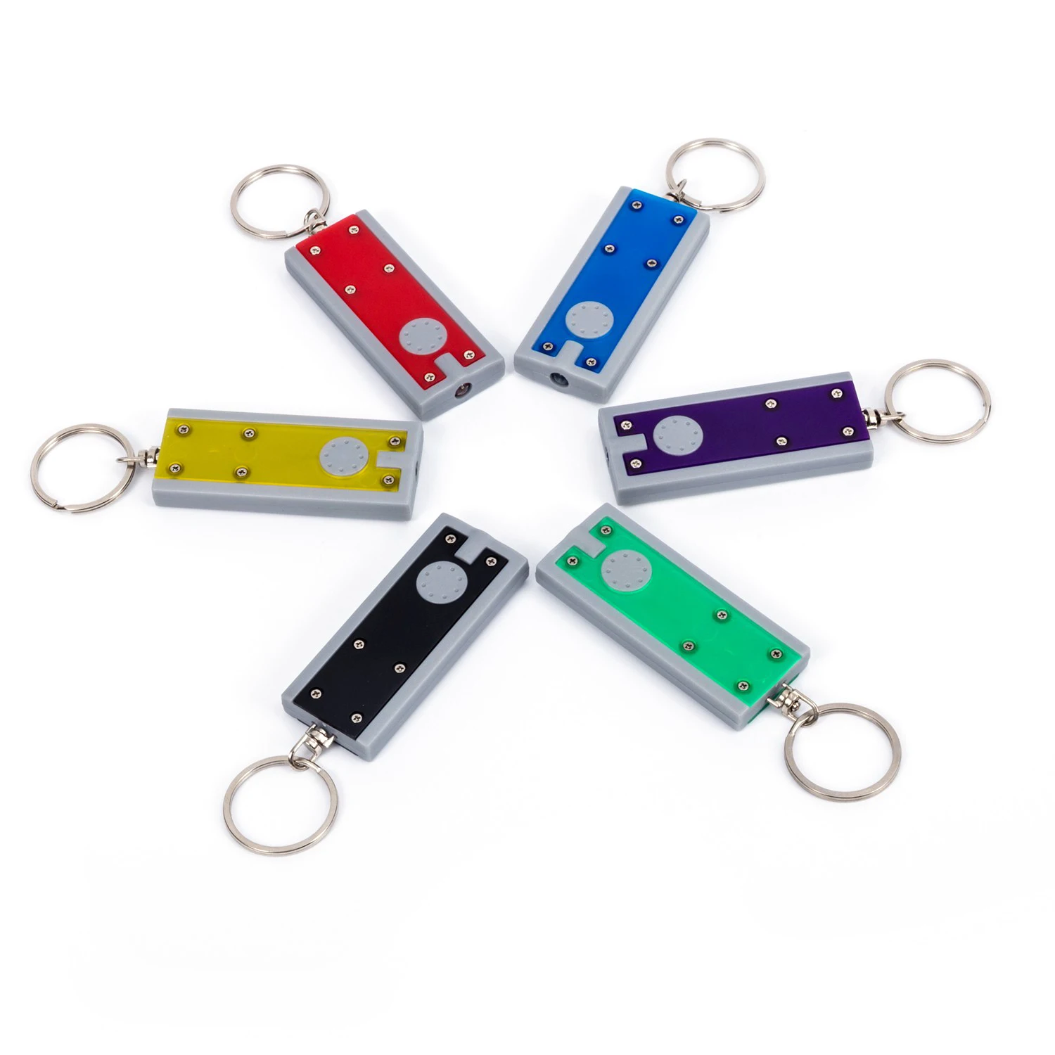 Custom Promotional Mini LED Lights Keychains Flashlight UV Ultra Bright Flashlight Portable Key Chain Flash Light Torch Key Ring